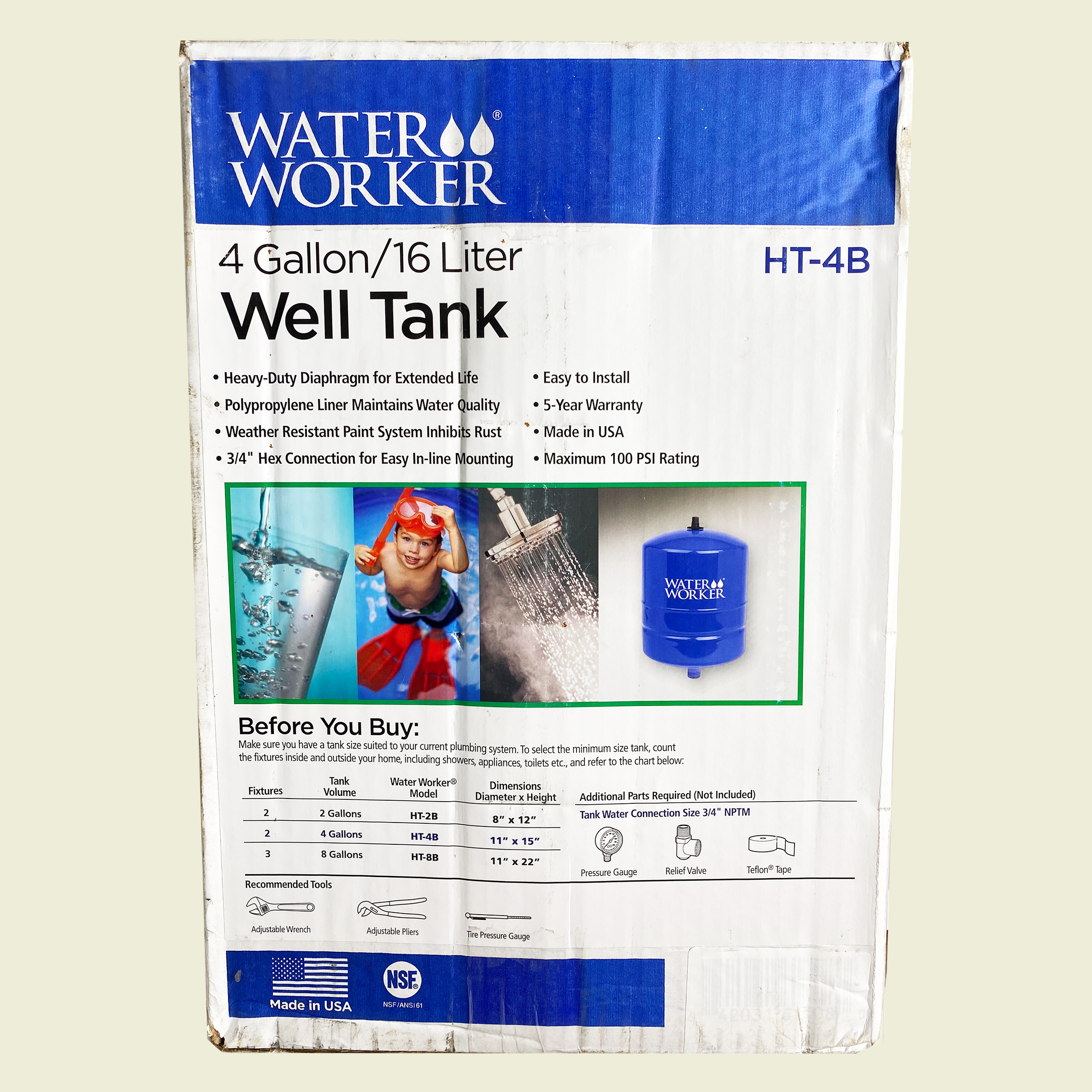 Water worker on sale pressure tank