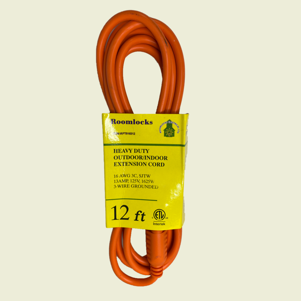 Heavy Duty Outdoors/Indoors Extension Cord 12ft Trinidad