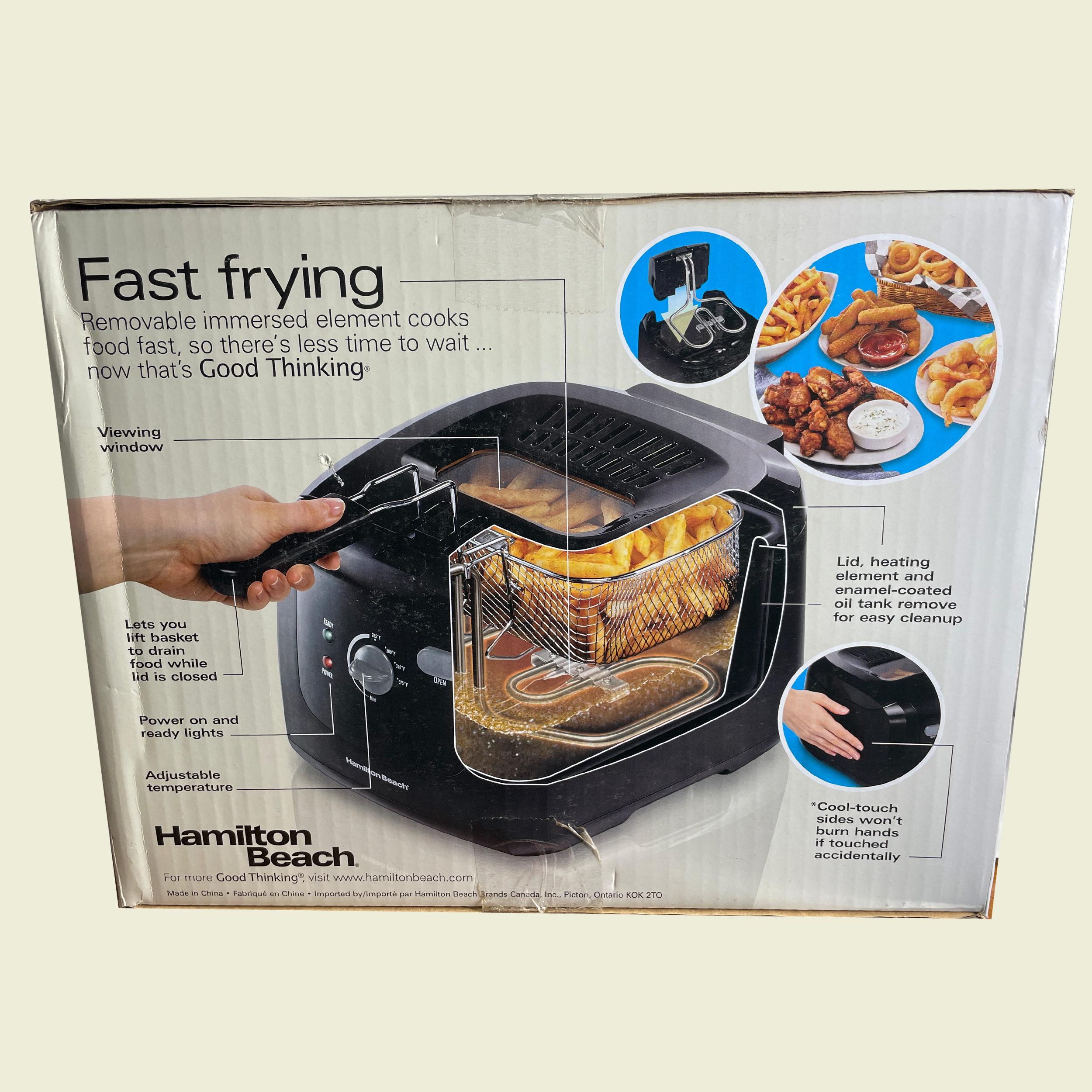 Hamilton Beach (35021) Deep Fryer, Cool Touch with Basket, 2 Liter Oil Capacity