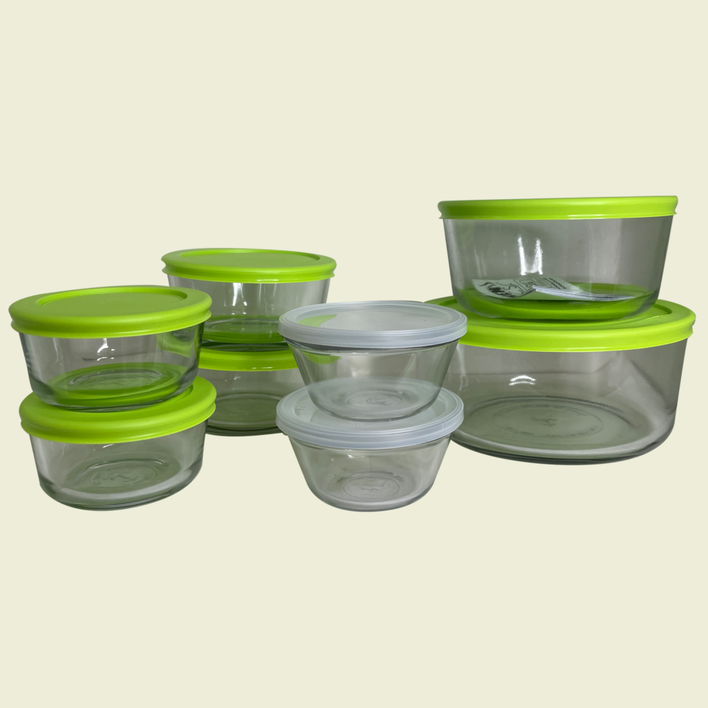 Kitchen Classic 16pc Glass Food Storage Containers • Samaroo's Materials & General LTD
