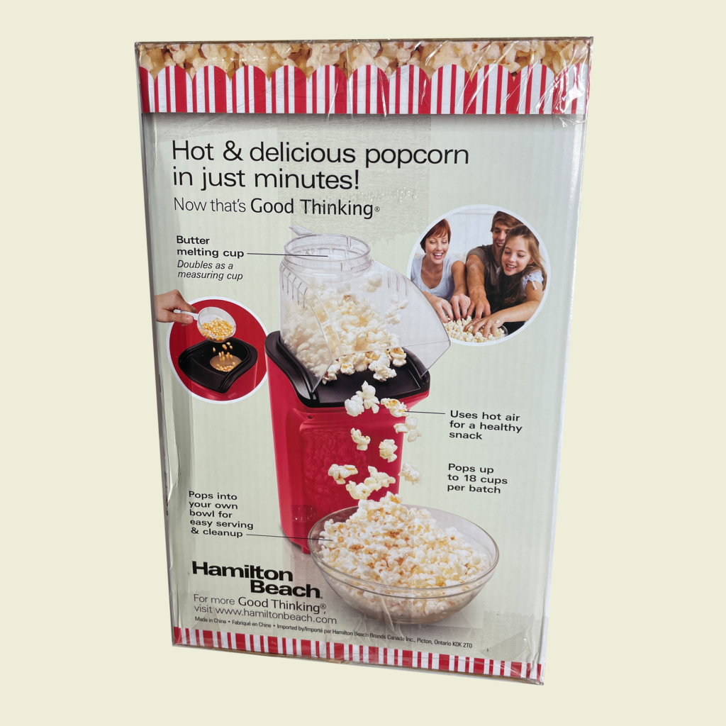 Hamilton Beach Hot Air Popcorn Popper • Samaroo's Materials & General LTD