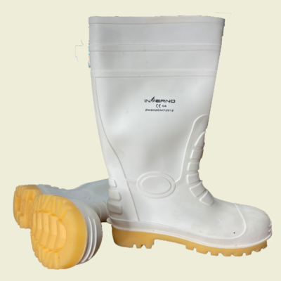 Inferno Tall Rubber Boots White Trinidad