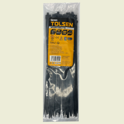 Tolsen 12" Black Cable Ties 3.6mm Trinidad