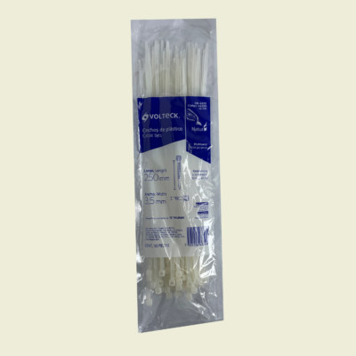 Volteck 10 " White Cable Ties 3.5mm Trinidad