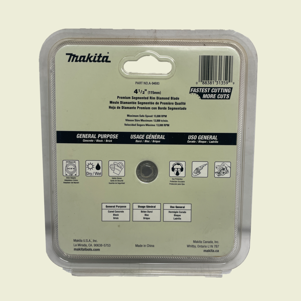 Makita 4" Segmented Diamond Cutting Blade Trinidad