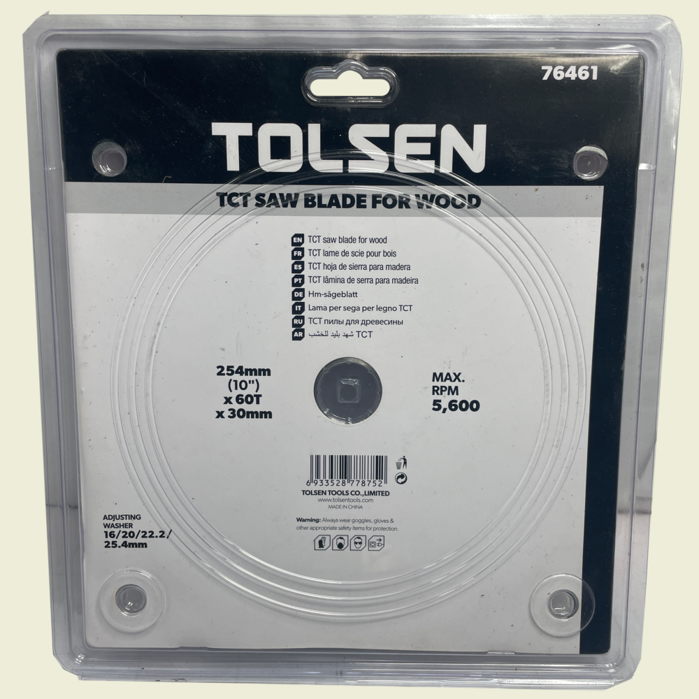 Tolsen 10" Saw Blade 60T Trinidad