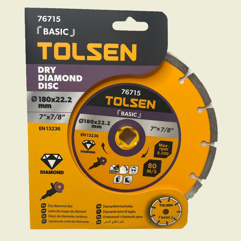 Tolsen 7" Segmented Diamond Blade Trinidad