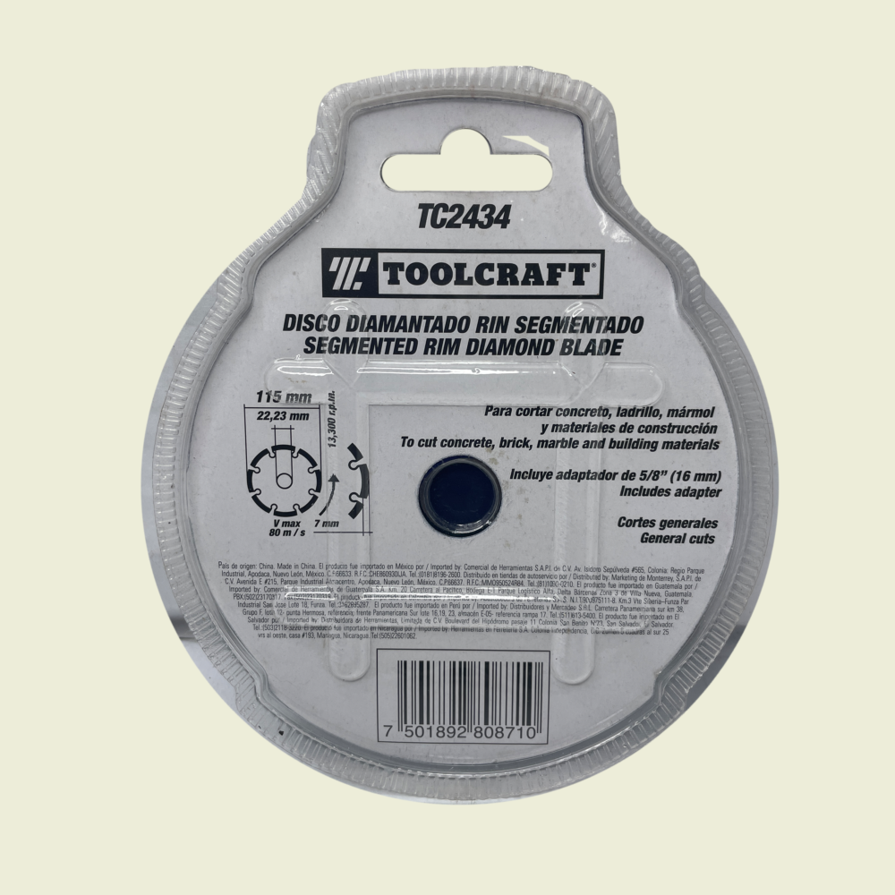 Toolcraft Diamond Segmented Dry Cuttinf Disc Trinidad