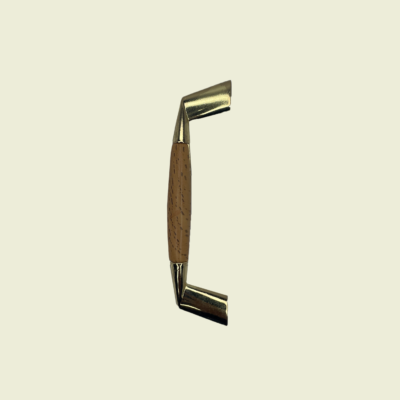 Polished Brass & Wood Door Handle Trinidad