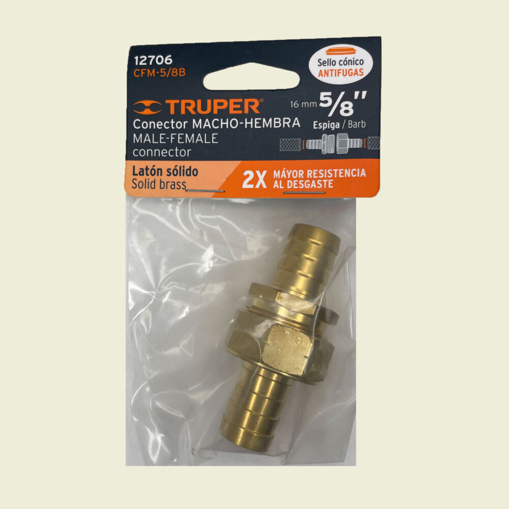 Truper ¾" Female & Male Hose End Connector (⅝" Hose) Trinidad