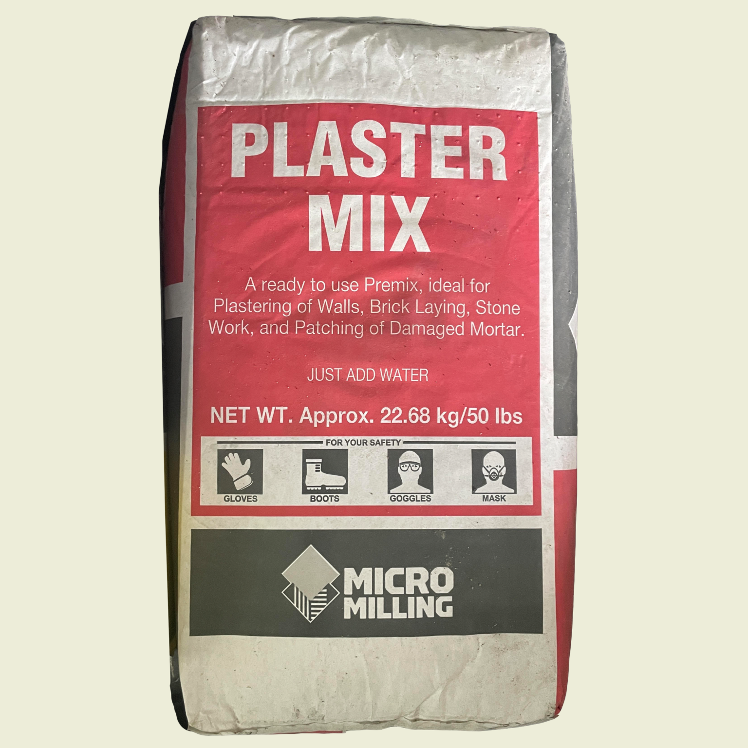 Micro Milling Plaster Mix 50lbs • Samaroo's Materials & General LTD