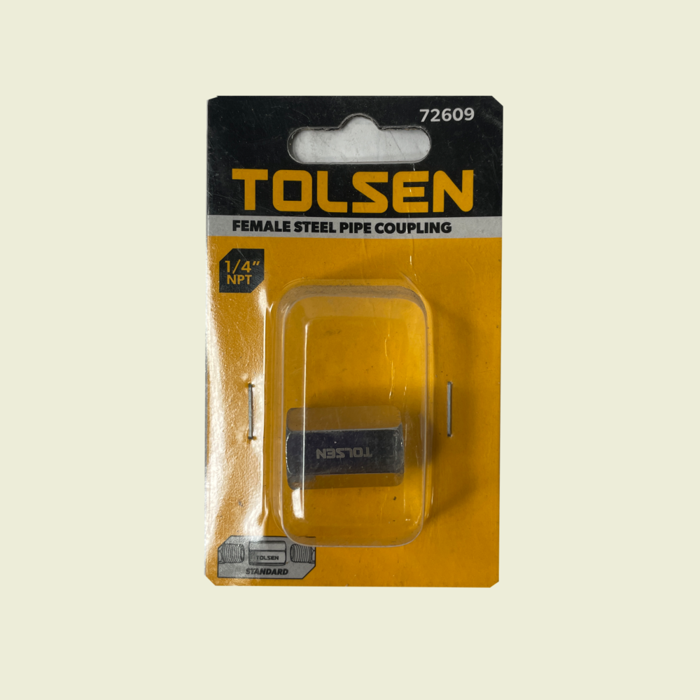 Tolsen ¼" NPT Female Steel Pipe Coupling Trinidad