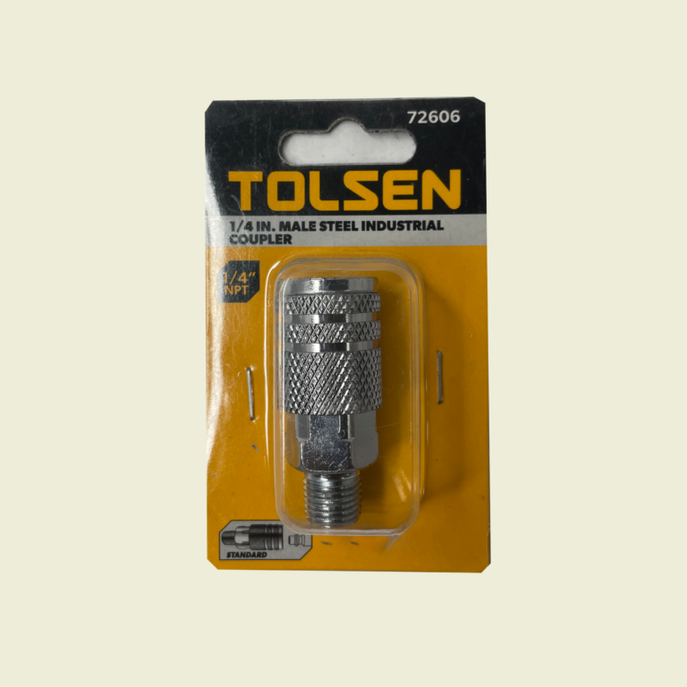 Tolsen ¼” NPT Male Steel Industrial Coupler • Samaroo's Materials ...