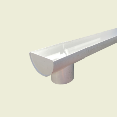 PVC Guttering 6" Half Round with stop and down 4" Trinidad