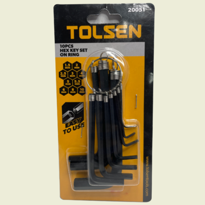 Tolsen 10Pcs Hex Key Set Trinidad