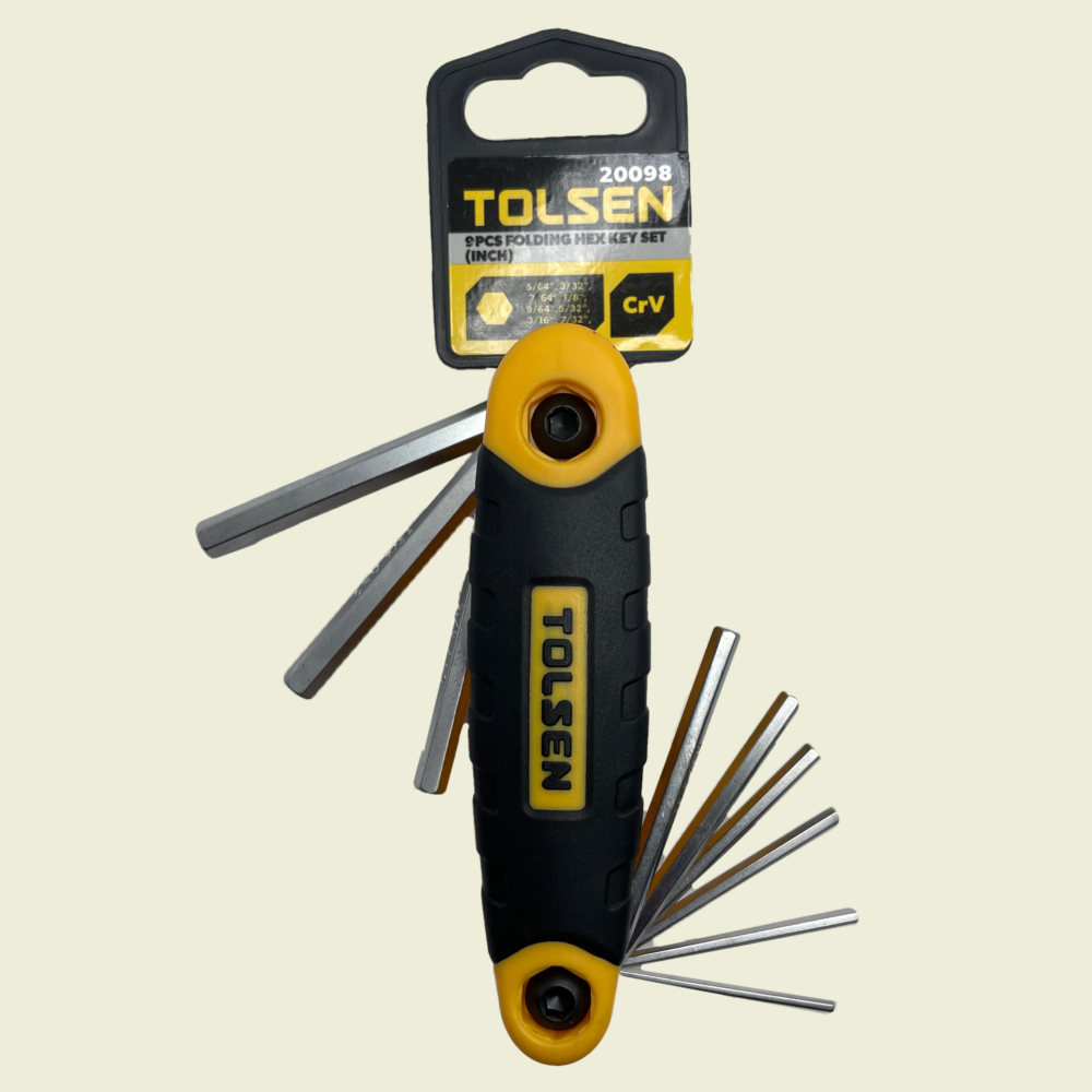 Tolsen 9Pcs Folding Hex Key Set Trinidad