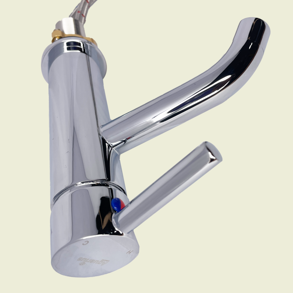 Aquarius-F0101101101 Polished Chrome 7" Basin Mixer Faucet Trinidad