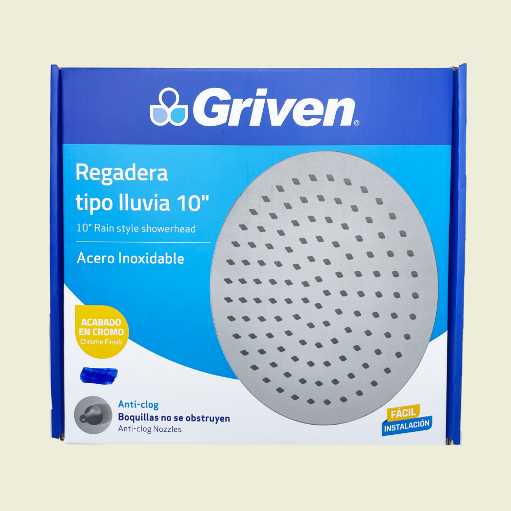 Griven 10" Round Rain Shower Head Trinidad