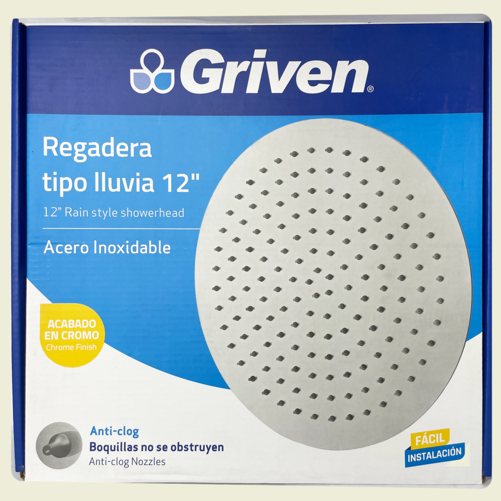 Griven 12" Round Rain Shower Head Trinidad