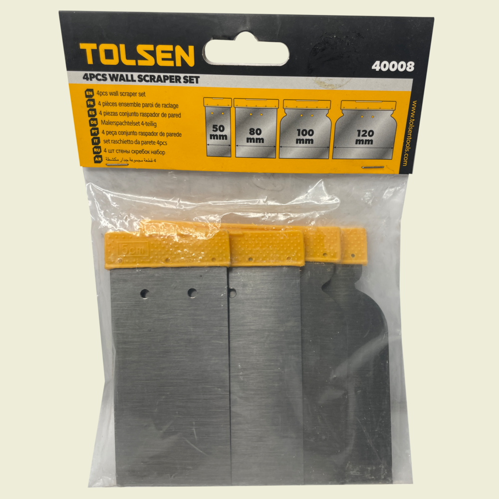 Tolsen 4Pcs Wall Scraper Set Trinidad