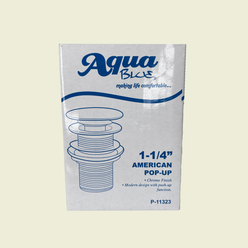 Aqua Blue Pop Up Waste 1 1/4" Trinidad
