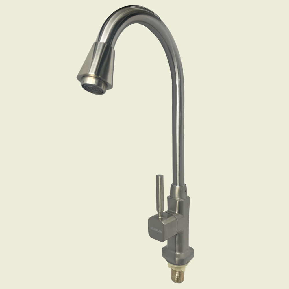 Aqua Plus Single Handle Goose Neck Kitchen Faucet Trinidad