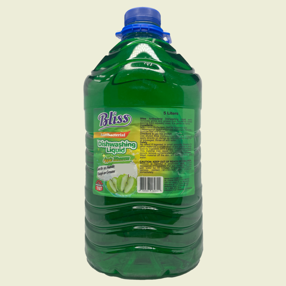 Bliss Antibacterial Dishwashing Liquid 5L Trinidad