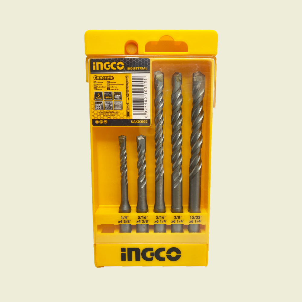 Ingco Masonry 5Pcs Industrial Drill Bit Set Trinidad