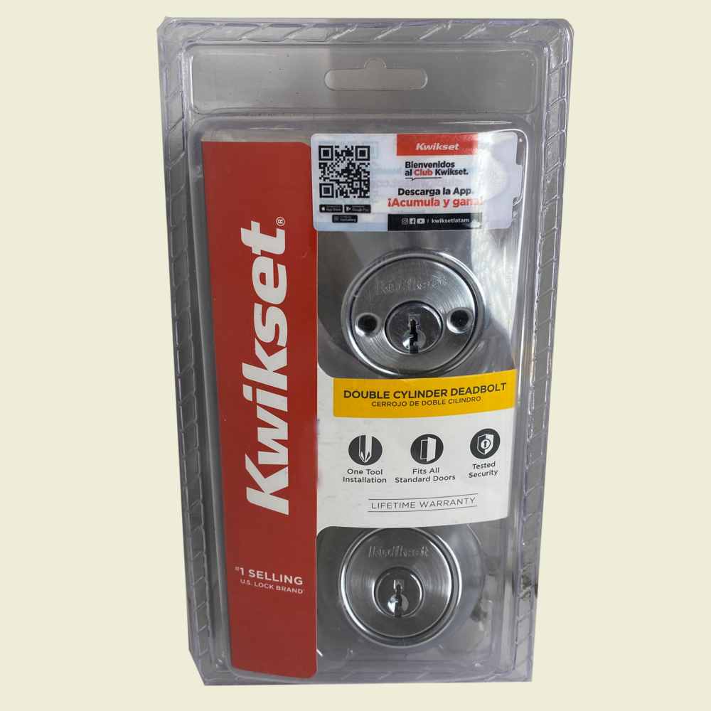 Kwikset Silver Double Deadbolt Lock Trinidad