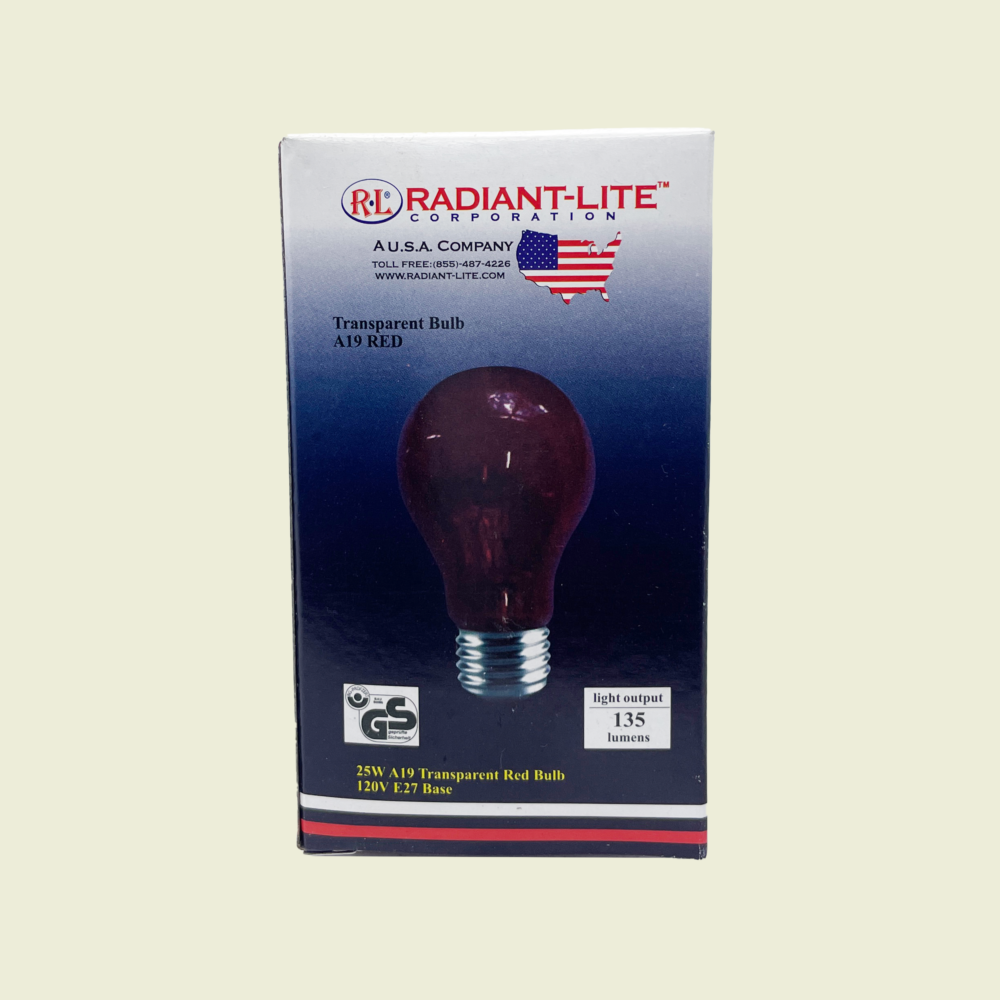 Radiant-Lite 25W Red Transparent Bulb Trinidad