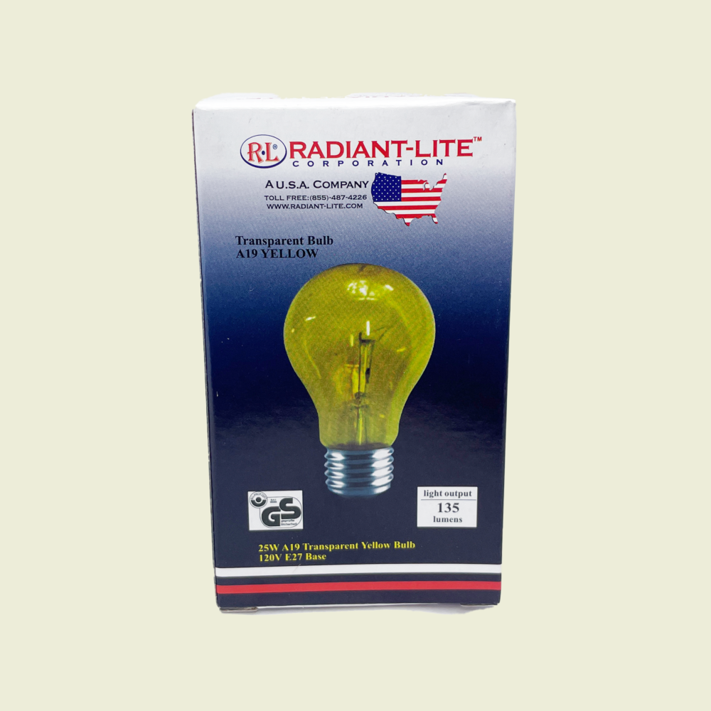 Radiant-Lite 25W Yellow Transparent Bulb Trinidad