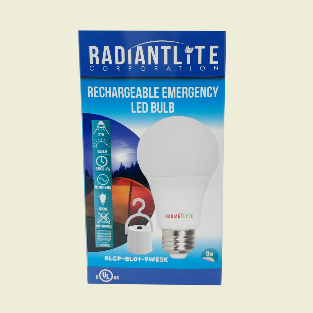 Radiant-Lite 9W Rechargeable Emergency Led Bulb Trinidad