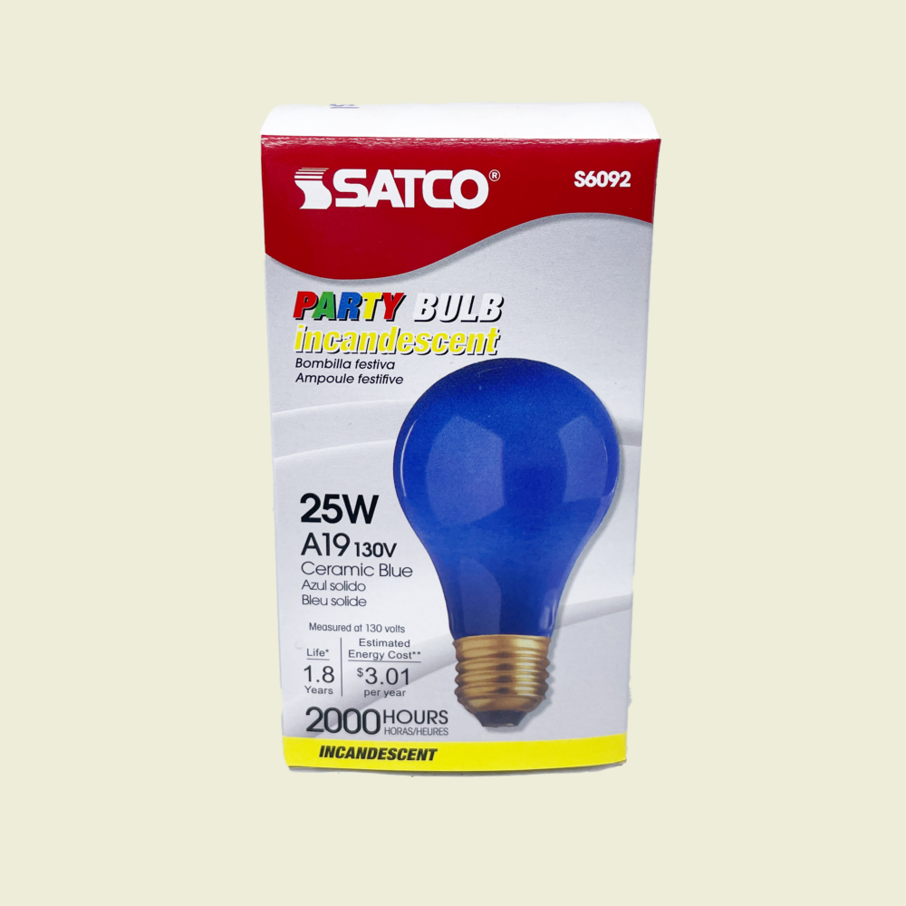 Satco 25w Blue Incandescent Party Bulb Trinidad