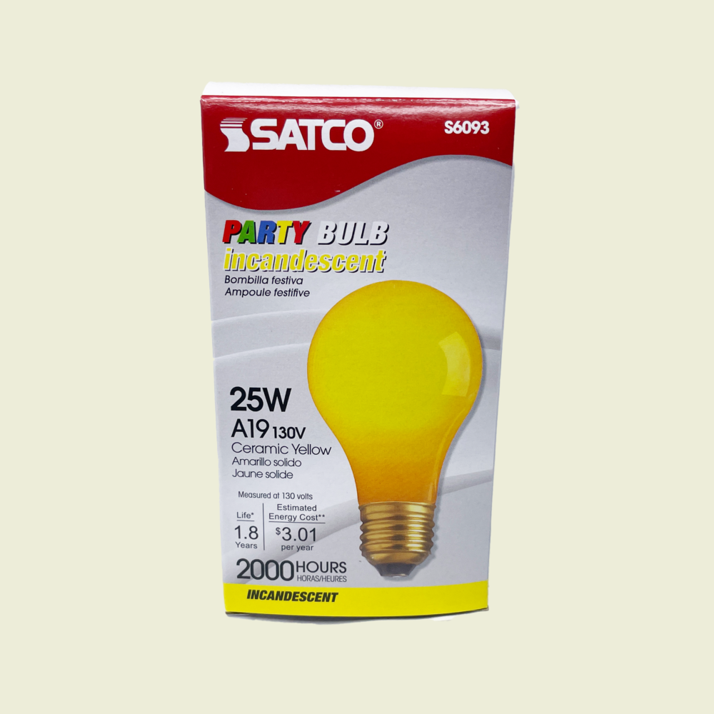 Satco 25w Yellow Incandescent Party Bulb Trinidad