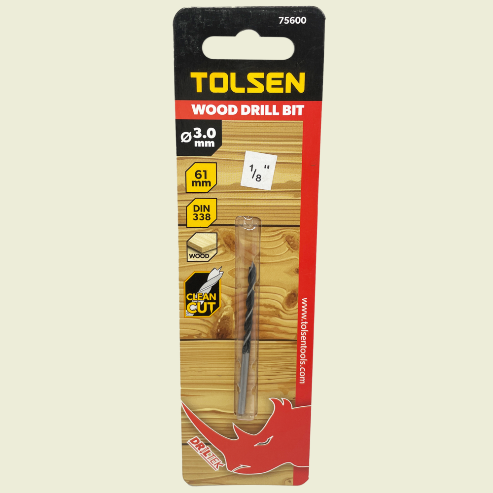 Tolsen ⅛" Wood Drill Bit Trinidad