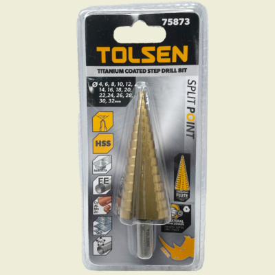 Tolsen 4-32mm Titanium coated Step Drill Bit Trinidad