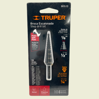 Truper ⅛"-½" Metal Step Drill Bit Trinidad