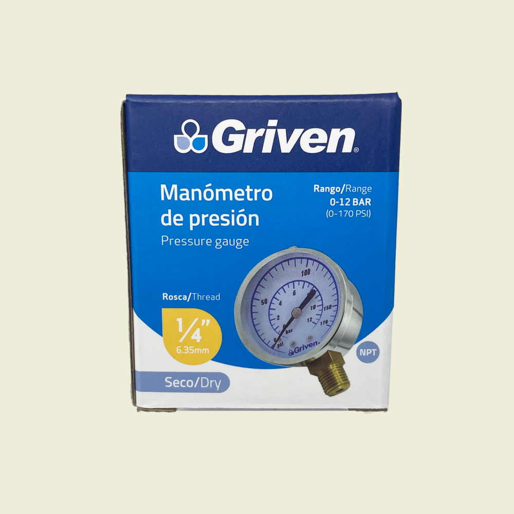 Griven ¼" Pump Pressure Gauge Trinidad