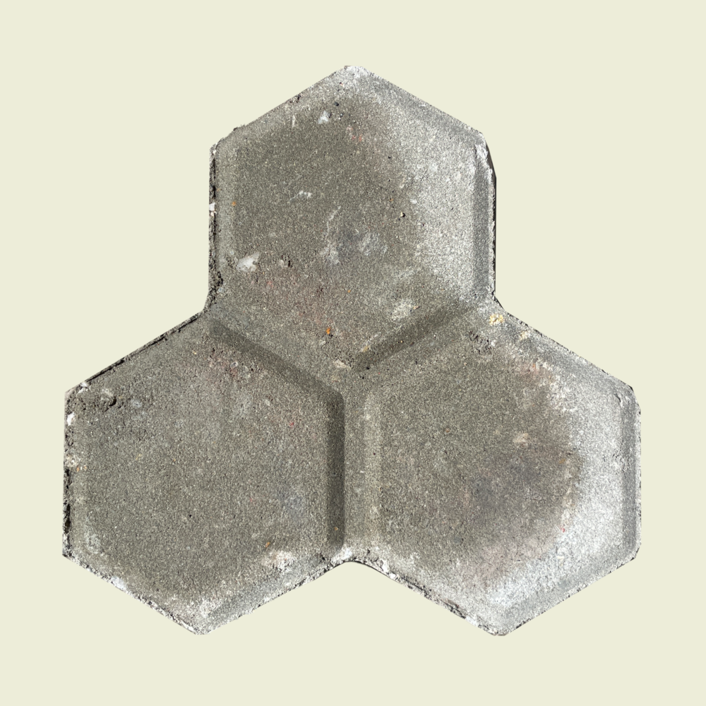 Tri-Hex Paver 80mm Grey Trinidad