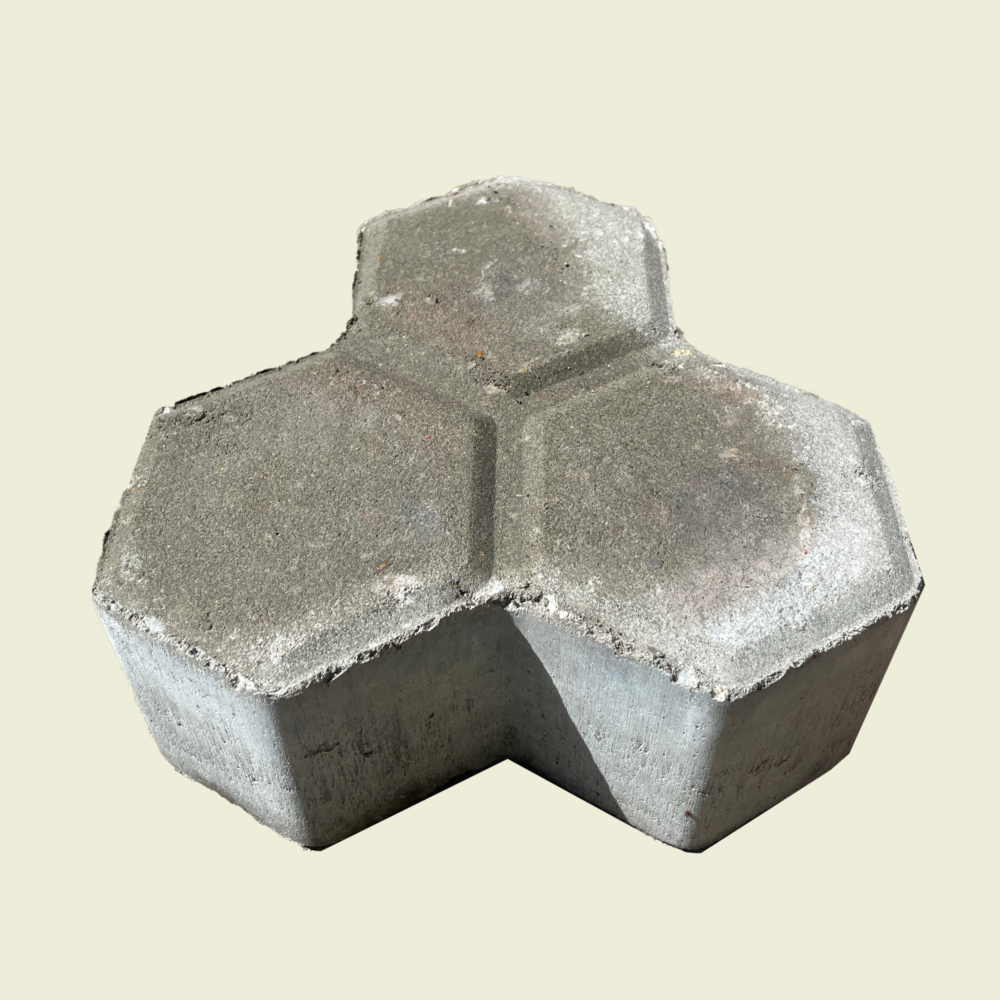 Tri-Hex Paver 80mm Grey Trinidad