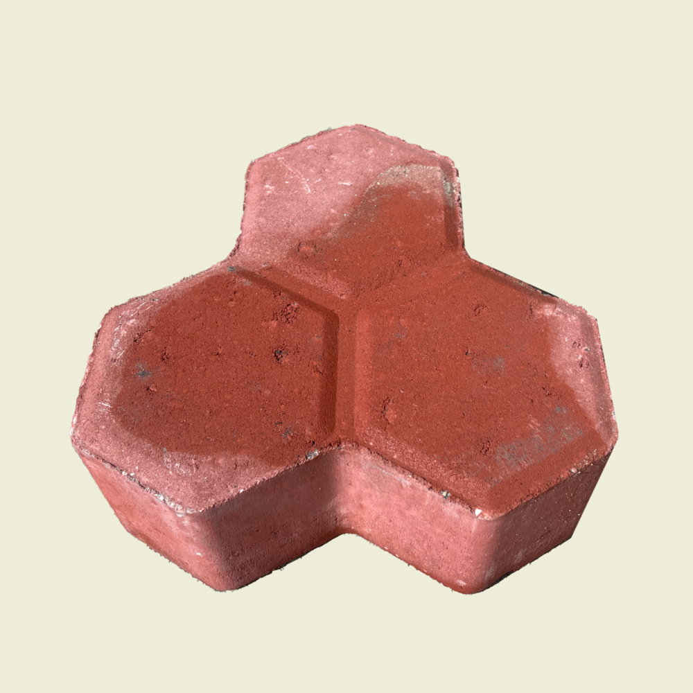 Tri-Hex Paver 80mm Red Trinidad