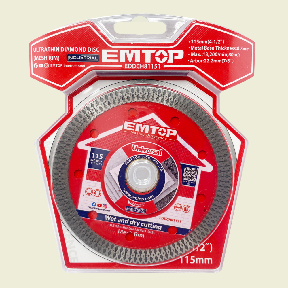 Emtop 4 ½" Ultrathin Diamond Disc