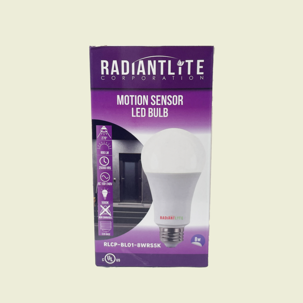 Radiant-Lite 8W Motion Sensor LED Bulb Trinidad