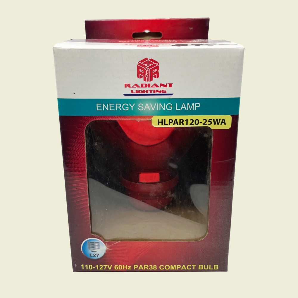 Radiant-Lite 25W Red Energy Saving Lamp Trinidad