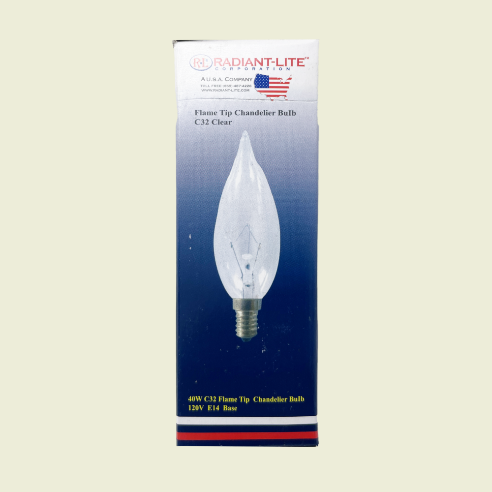 Radiant-Lite Flame Tip Chandelier Bulb Trinidad