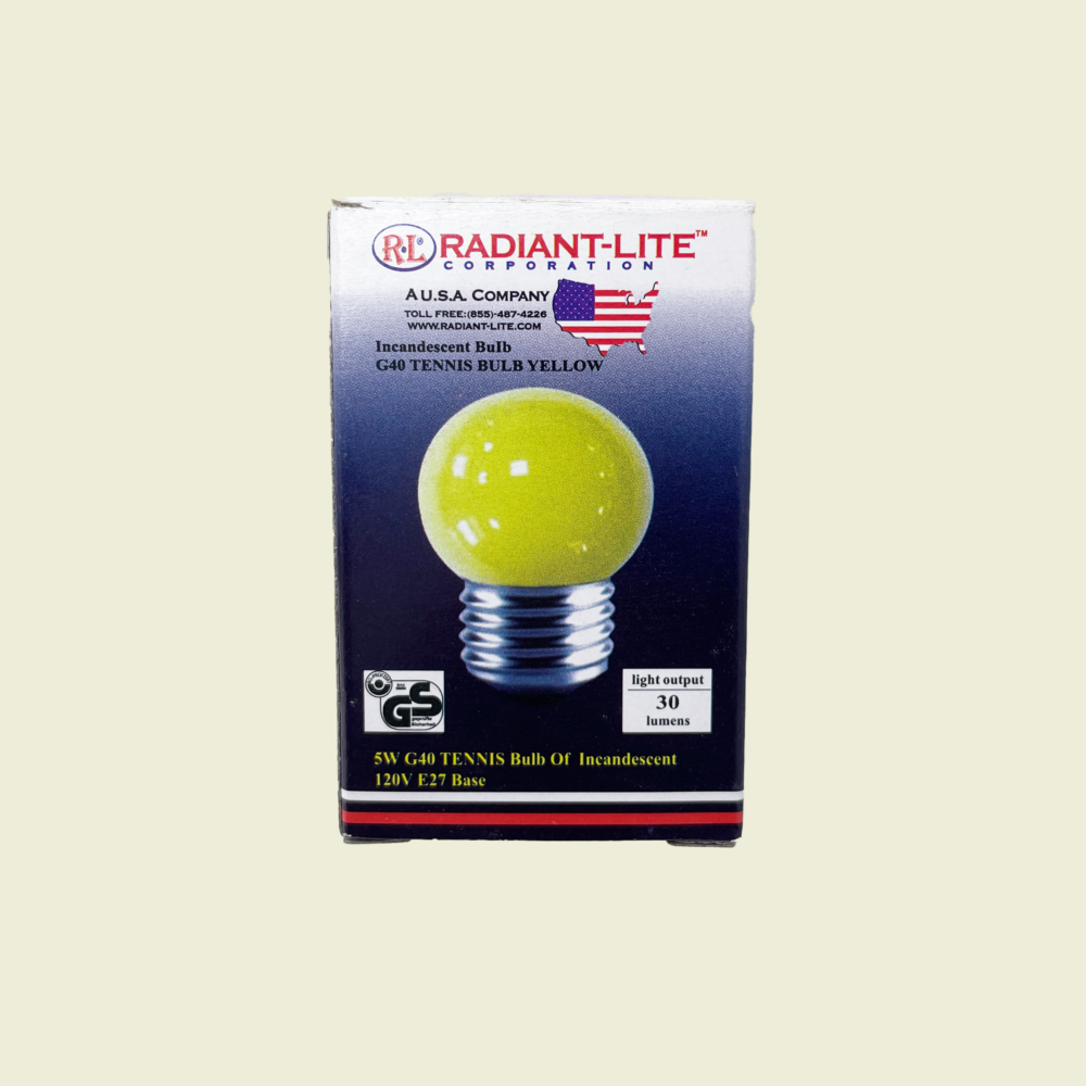 Radiant-Lite Yellow Incandescent Tennis Bulb Trinidad