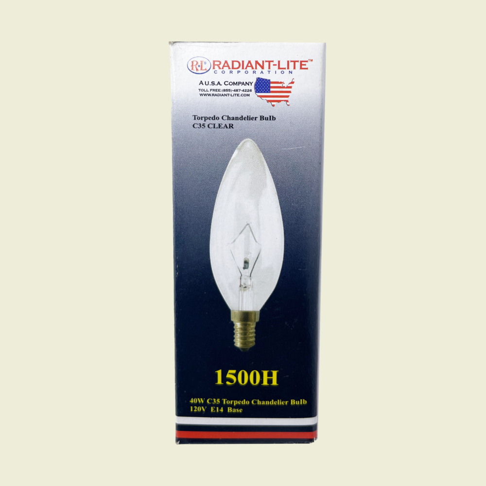 Radiant-Lite Torpedo Chandelier Bulb Trinidad