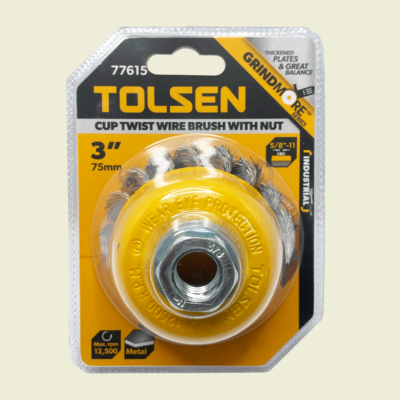 Tolsen 3" Twisted Cup Brush Trinidad