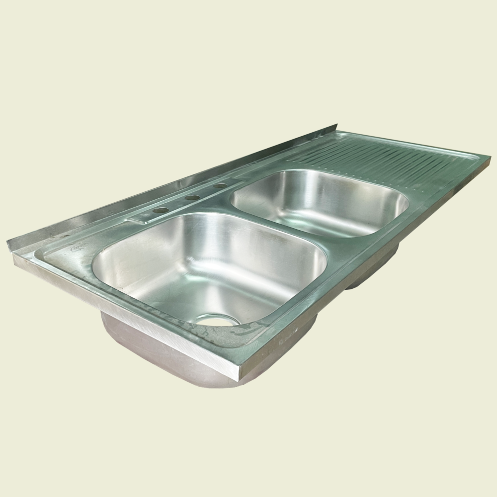 Double Basin Single Drainboard RHS Stainless Steel Kitchen Sink Trinidad