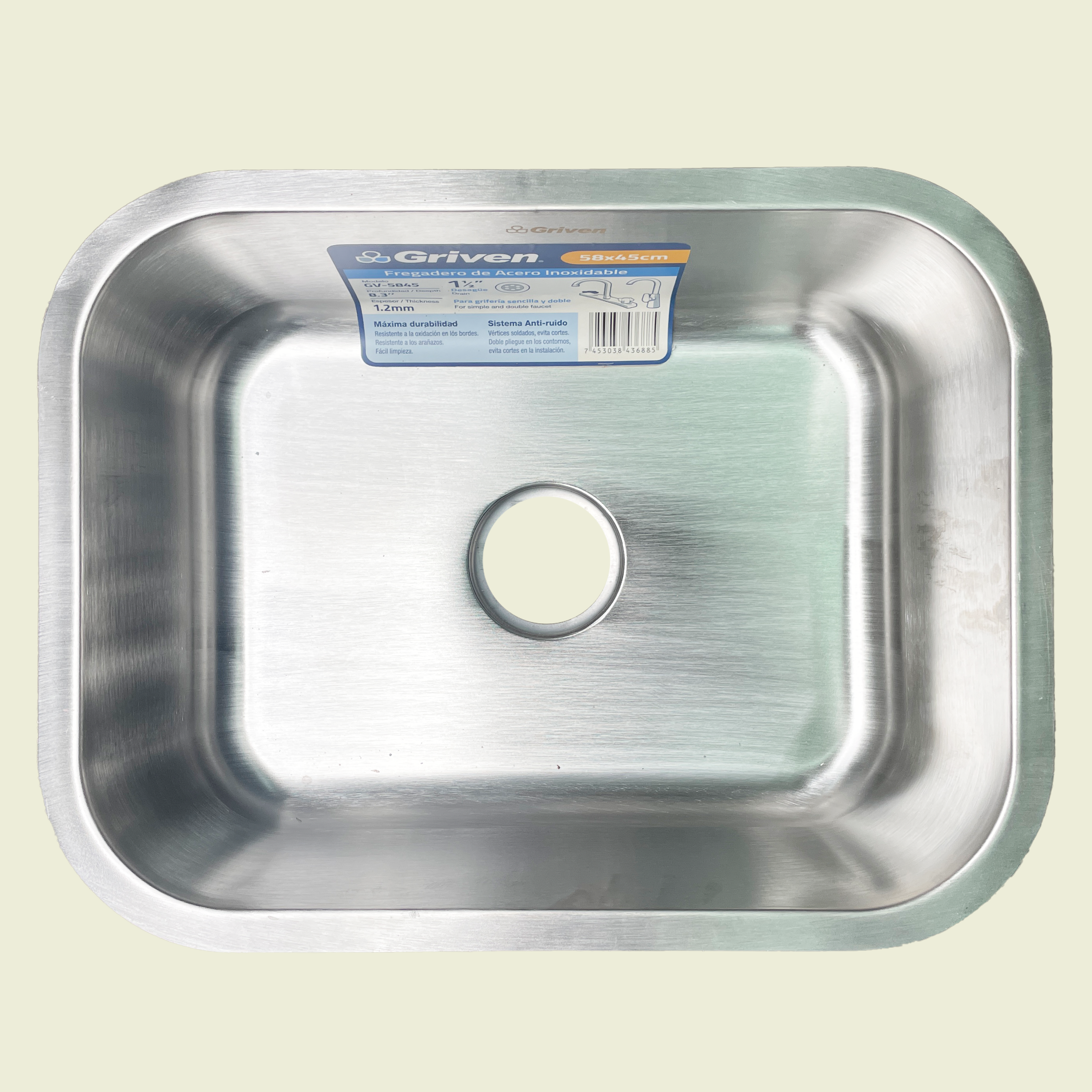 Griven Single Basin Stainless Steel Kitchen Sink Trinidad